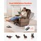 Large Brown Power Lift Recliner Chair Heat Massage Dual Motor